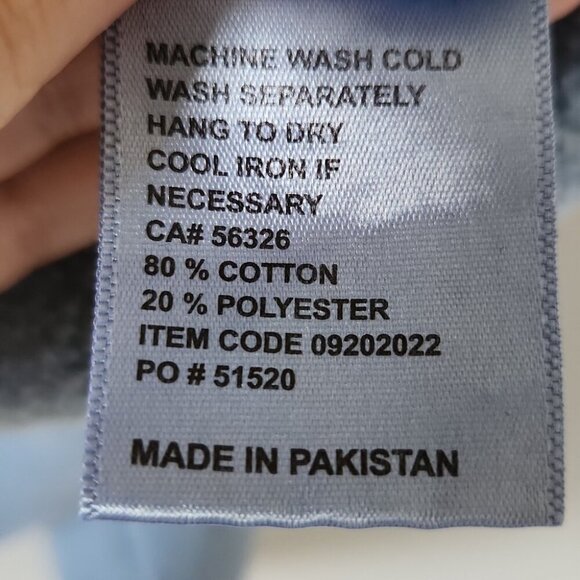 NANTUCKET | Quarter Zip Hoodie Sweatshirt Embroidered Blue mens Sz M - Picture 6 of 7